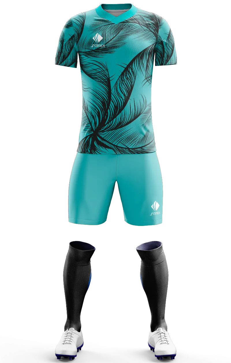 Conjunto Futbol Cod 0099 NIKE BARCELONA turquesa - hojas .