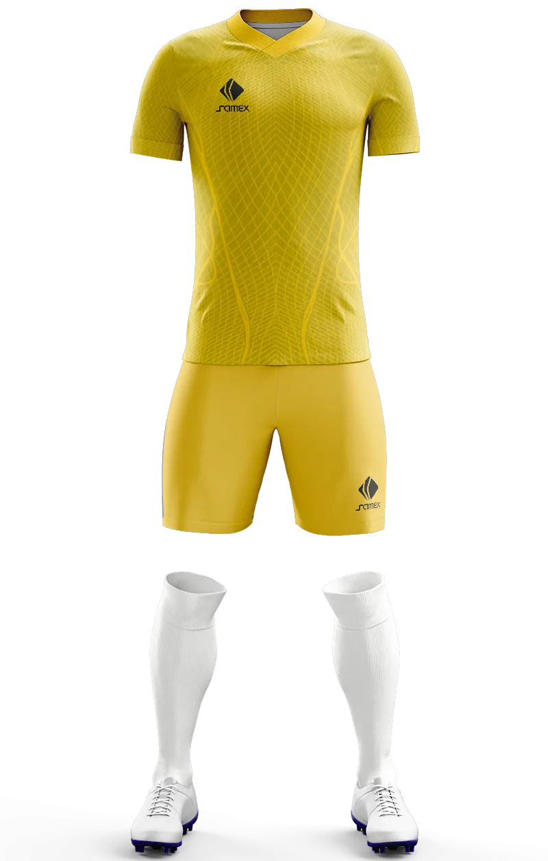 Conjunto Futbol Cod 0105 NIKE BRASIL 2022-23 amarillo -lineas .