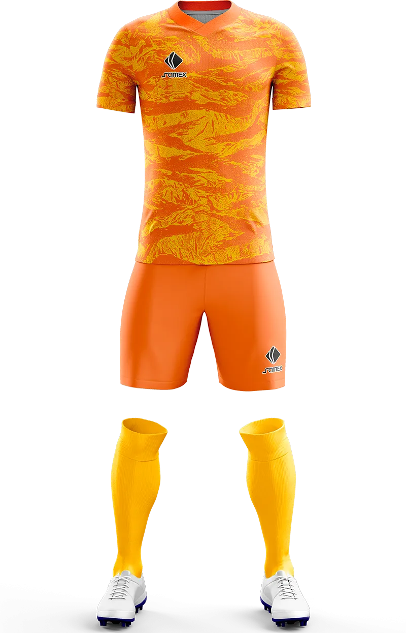 Conjunto Futbol Cod 0270 RACIN CLUB DE LENS amarillo-naranja .