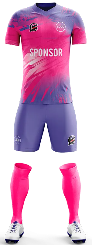 CONJUNTO FUTBOL COD. 405 LILA DEGRADE ROSADO - GRUNGE