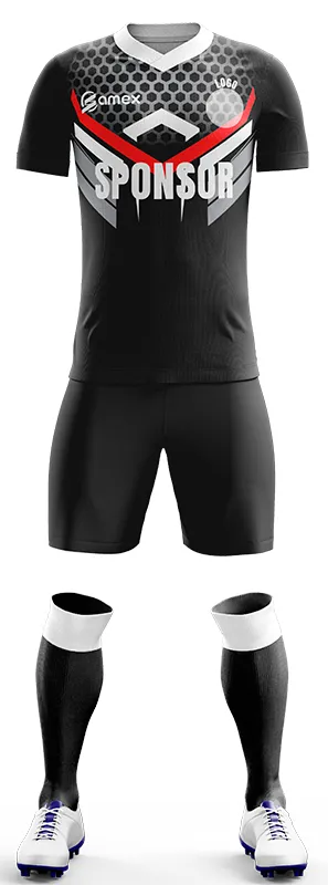 CONJUNTO FUTBOL COD. 414 NEGRO BLANCO