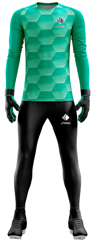 Conjunto Futbol Arqueros Cod 0056 CAMISETA TURQUES CON ROMBOS .