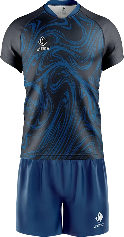 CONJUNTO RUGBY COD. 008 NEGRO ACUARELA AZUL
