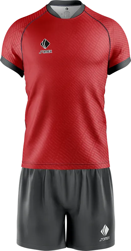 CONJUNTO RUGBY COD. 016 ROJO - RECTANGULOS