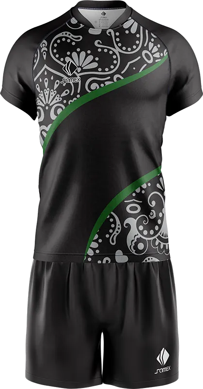 CONJUNTO RUGBY COD. 059 NEGRO MANDALAS GRIS