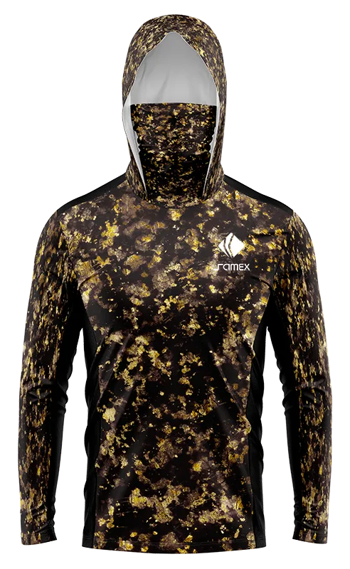 POLERON PESCA MARMOL - NEGRO CON DORADO cod: 0018 .