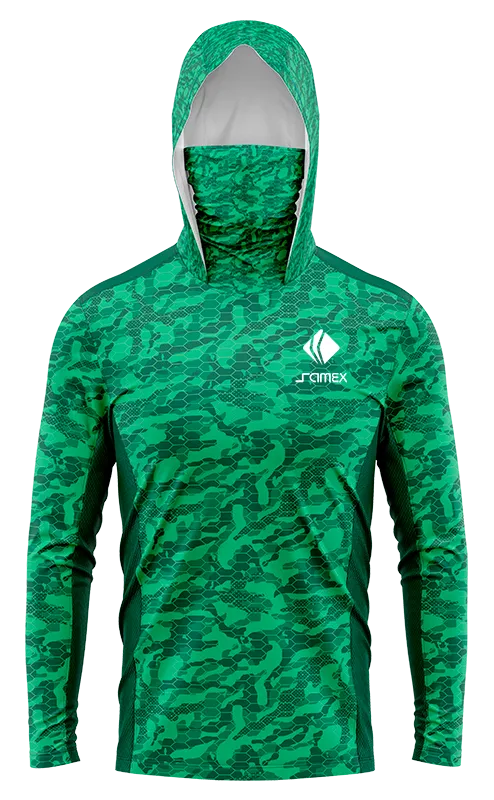 POLERON PESCA CAMUFLAJE VERDE cod: 0062 .