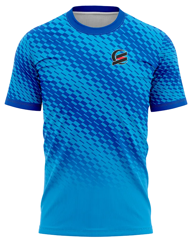 CAMISETA PADEL COD. 022 CELESTE - CUADROS AZUL