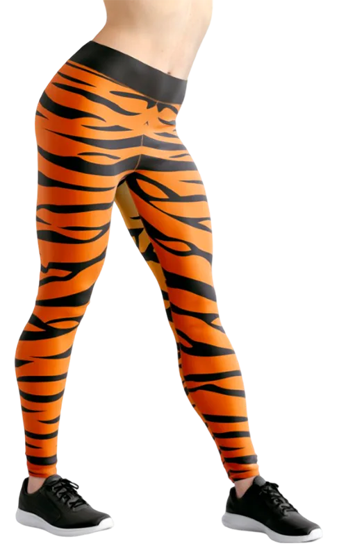 CALZA COD. 049 ANIMAL PRINT NEGRO - NARANJA