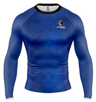 POLERA DE COMPRESIÔö£├┤N CAMISETA DE COMPRESION MANCHESTER UNITED VECTOR DESINGS AZUL- TEXTURA COD: 0030 .
