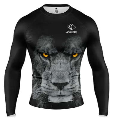 POLERA DE COMPRESIÔö£├┤N CAMISETA DE COMPRESION LEONES NEGROS NEGRO - LEON COD: 0031 .