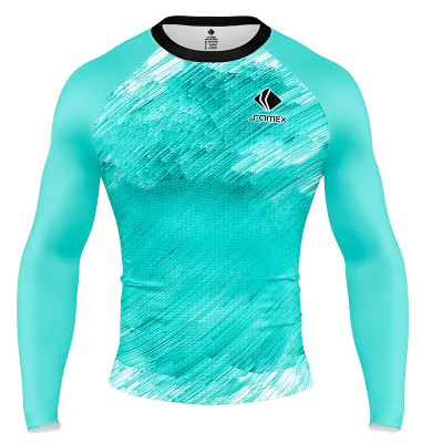POLERA DE COMPRESIÔö£├┤N CAMISETA DE COMPRESION MIAMI FC 2020 FANTASY TURQUESA - BLANCO - LINEAS COD: 0036 .
