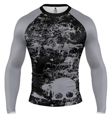 POLERA DE COMPRESIÔö£├┤N CAMISETA DE COMPRESION ADIDAS NEGRO- PLOMO -CALAVERA COD: 0056 .