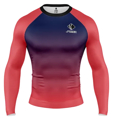 POLERA DE COMPRESIÔö£├┤N CAMISETA DE COMPRESION BARCELONA AZUL - ROJO - DEGRADE COD: 0100 .