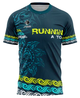 CAMISETA RUNNING COD. 075 AZUL - MANDALAS