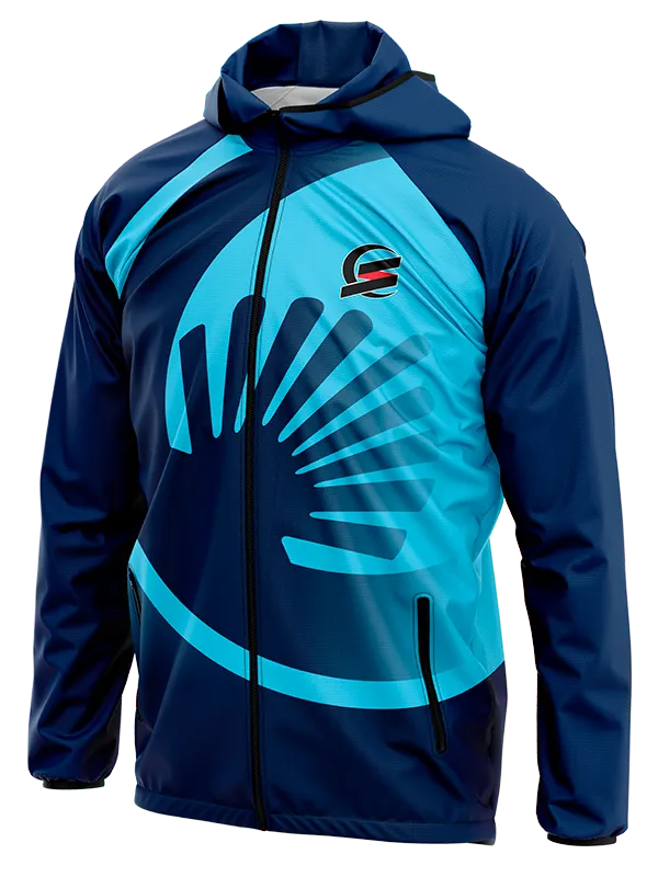 CORTAVIENTO DEPORTIVO BICIGRINO AZUL - CELESTE cod: 0063 .