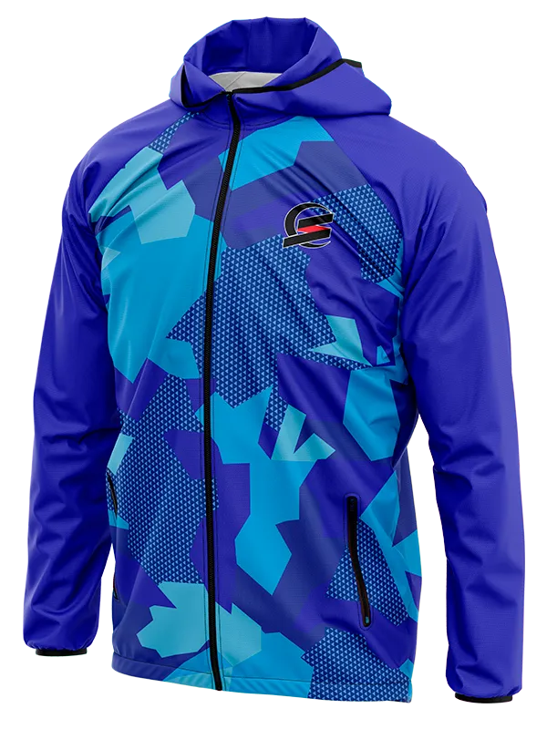CORTAVIENTO DEPORTIVO LUBI CAMUFLAJE AZUL CON CELESTE cod: 0074 .