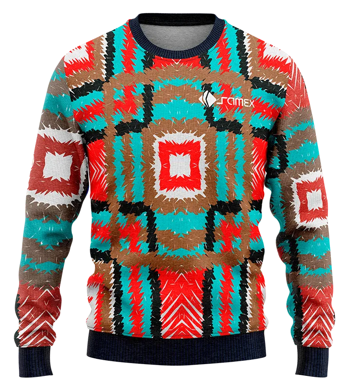 POLERON 0022 POLERON NEGRO - ROJO - MARRON - CUADRILATERAL .
