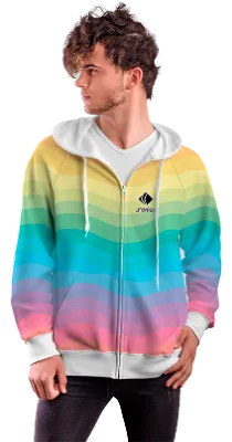 POLERON CON CIERRE COD. 089 COLOR ARCOIRIS