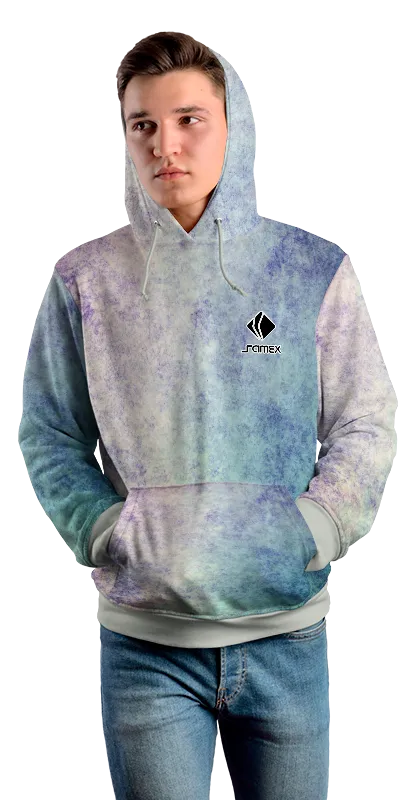 Poleron Con Capucha Cod 0006 POLERA BLANCO - TURQUESA - CELESTE .