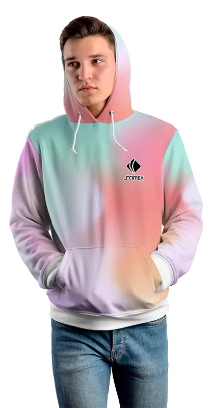 Poleron Con Capucha Cod 0073 POLERA DEGRADADO COLORES .