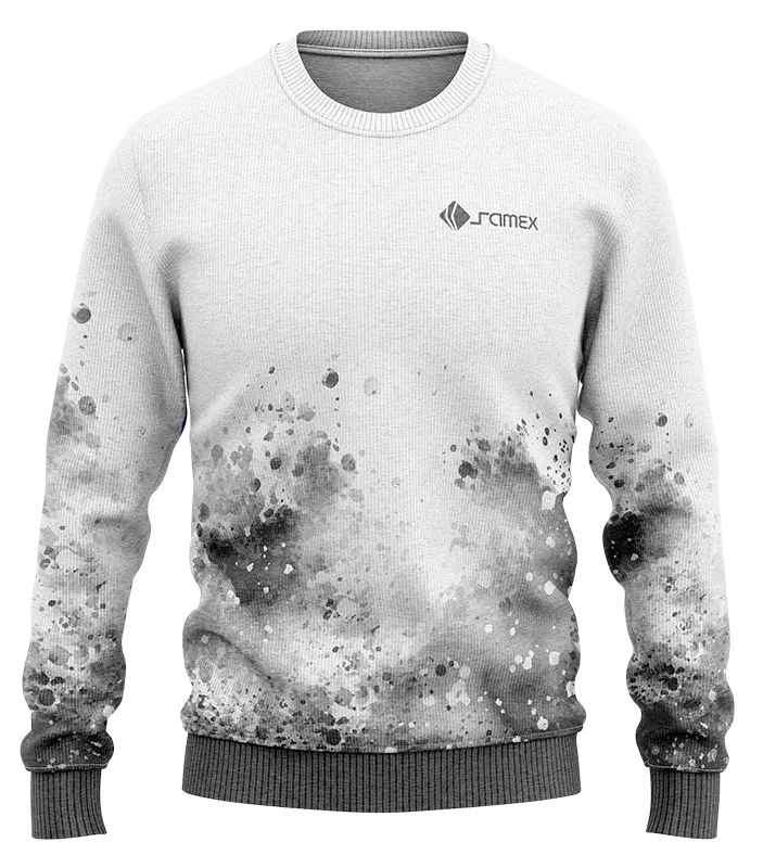 POLERON 0003 POLERON BLANCO - GRIS - ESTAMPADO TIE DYE