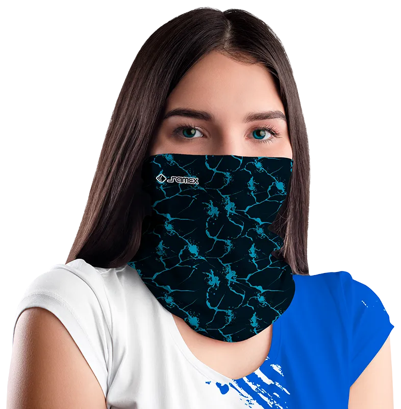 BANDANA DAMA COD. 081 AZUL LINEAS CELESTE