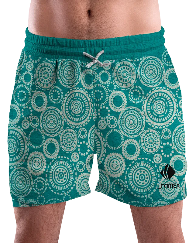 SHORT URBANO HOMBRE COD. 003 TURQUESA MANDALAS
