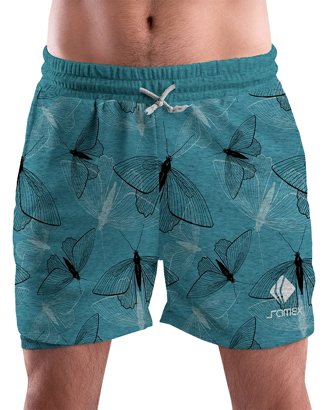 SHORT URBANO HOMBRE COD. 004 CELESTE MARIPOSAS
