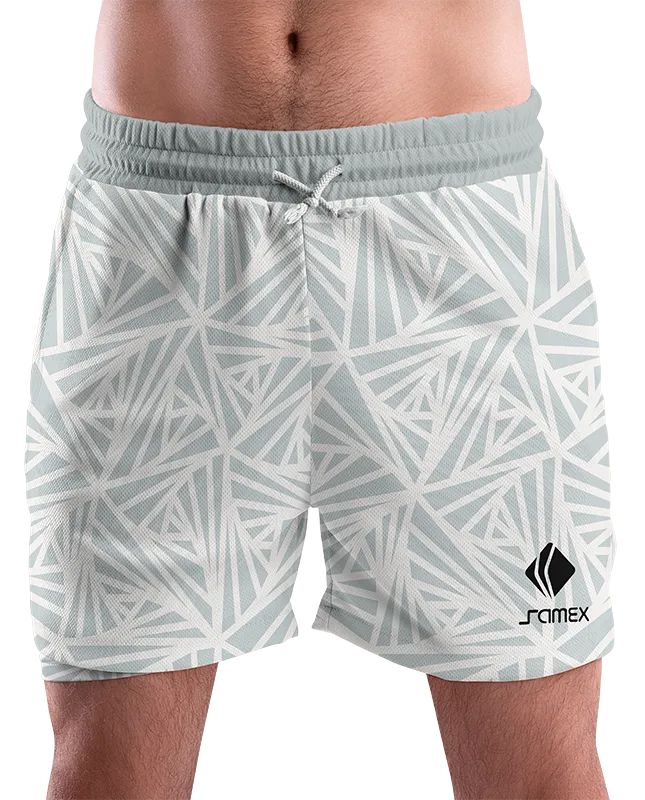 SHORT URBANO HOMBRE COD. 015 GRIS - TRIANGULOS BLANCO
