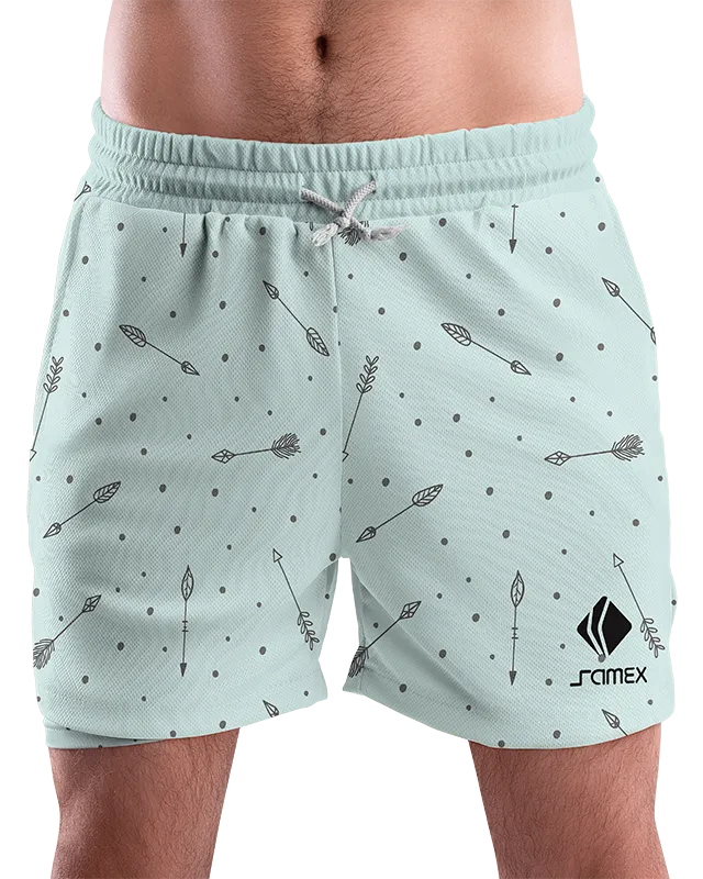 SHORT URBANO HOMBRE COD. 021 CELESTE FLECHAS