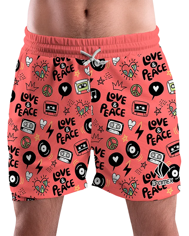 SHORT URBANO HOMBRE COD. 023 ROSADO LOVE & PEACE