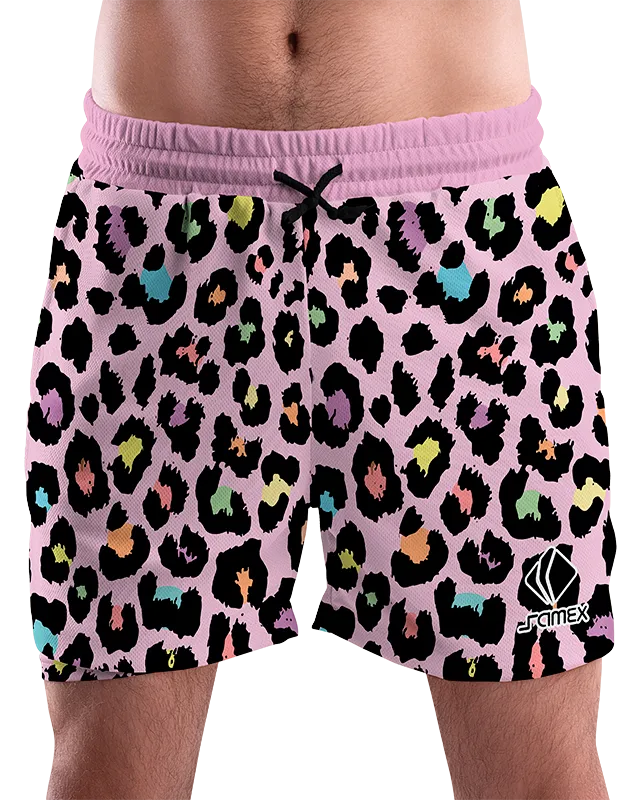 SHORT URBANO HOMBRE COD. 039 ROSADO ANIMAL PRINT