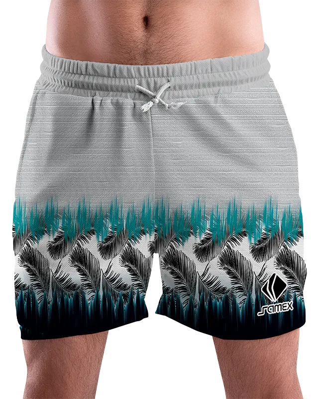 SHORT URBANO HOMBRE COD. 065 NEGRO - GRIS - BLANCO - HOJAS