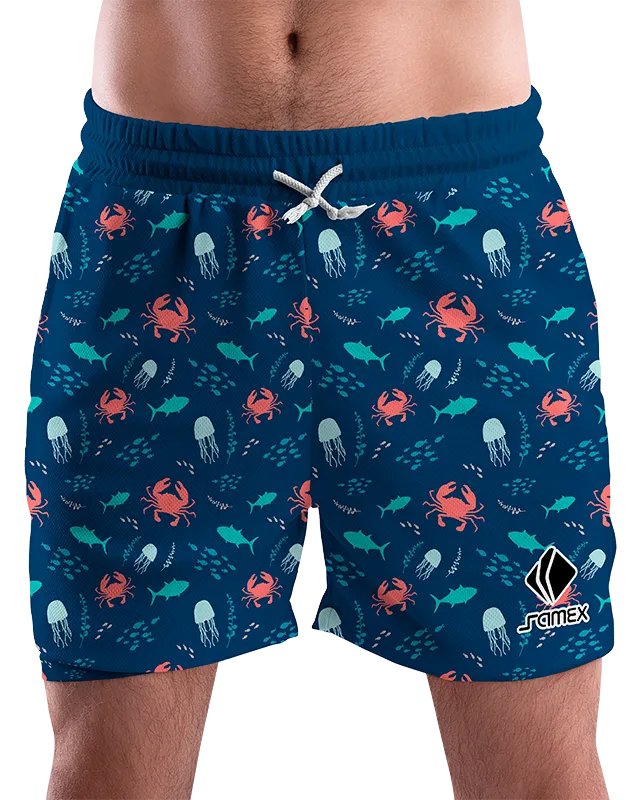 SHORT URBANO HOMBRE COD. 074 AZUL - DIBUJOS MARINOS