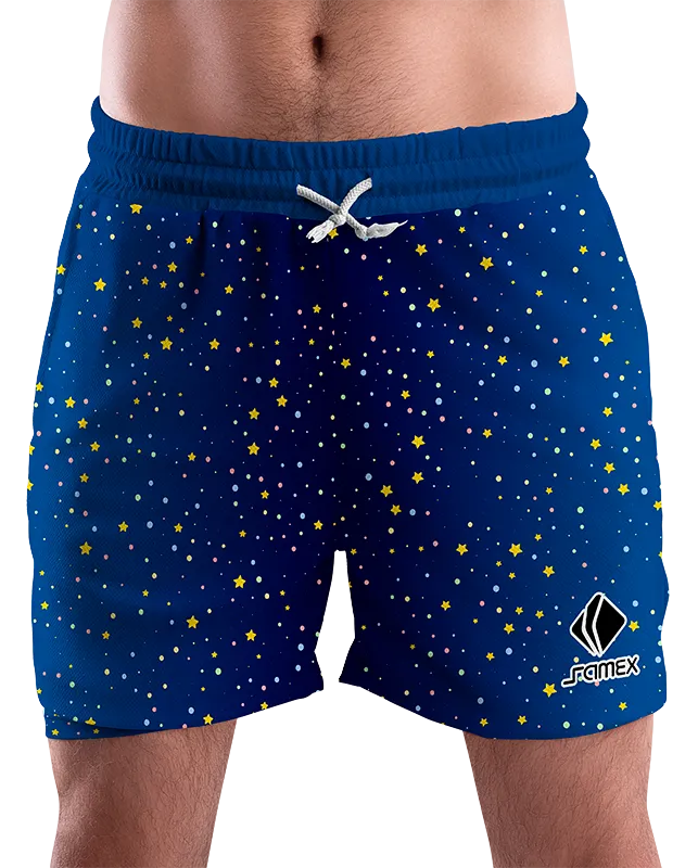 SHORT URBANO HOMBRE COD. 095 ZUL - ESTRELLA AMARILLO