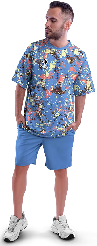 Polo Oversize Cod 0016 AZUL - SALPICADURAS .